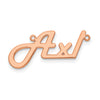 14k Rose Gold Underlined Name Plate