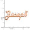14k Rose Gold Underlined Name Plate