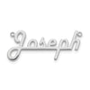 14k White Gold Underlined Name Plate