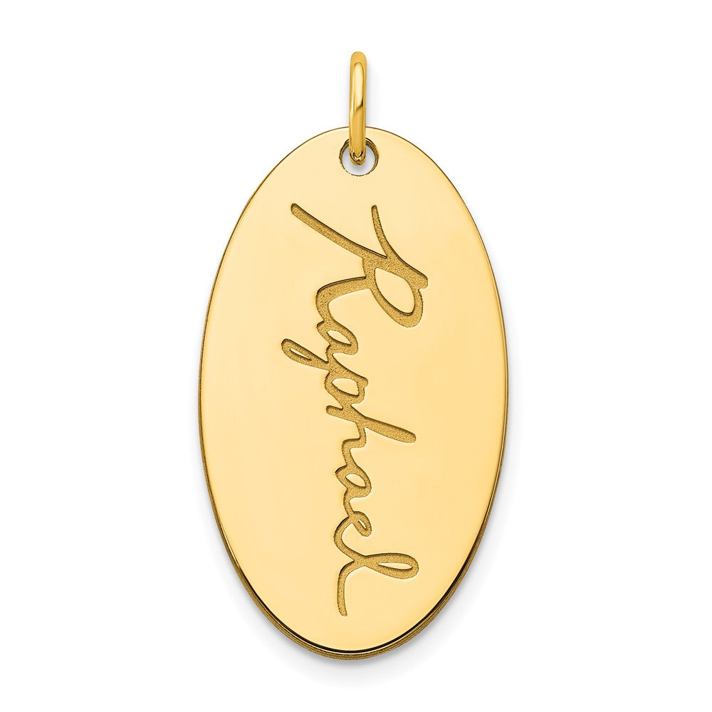 Oval Script Name Charm