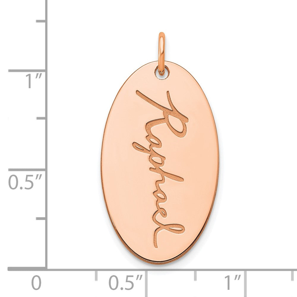 Oval Script Name Charm