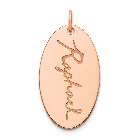 Oval Script Name Charm