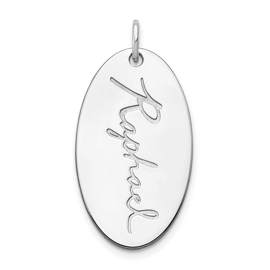 Oval Script Name Charm