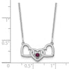Birthstones With 3 Hearts Necklace