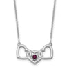 Birthstones With 3 Hearts Necklace