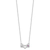 Birthstones With 3 Hearts Necklace