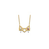 Birthstones With 3 Hearts Necklace