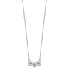 Birthstones With 3 Hearts Necklace