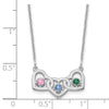 Birthstones With 3 Hearts Necklace