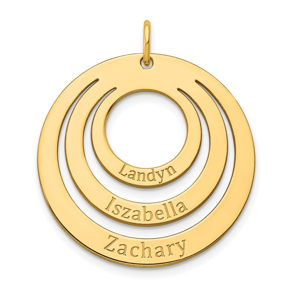 3 Name Circle in Circle Charm