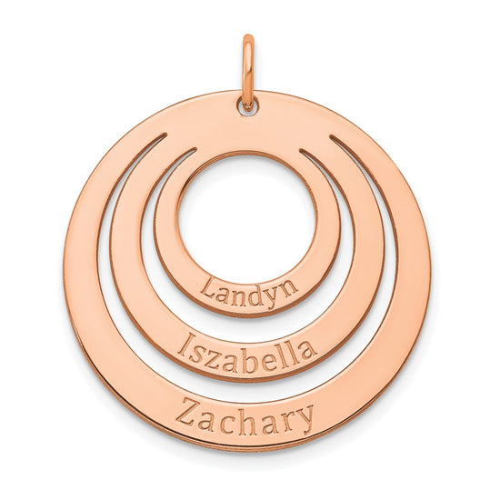 3 Name Circle in Circle Charm