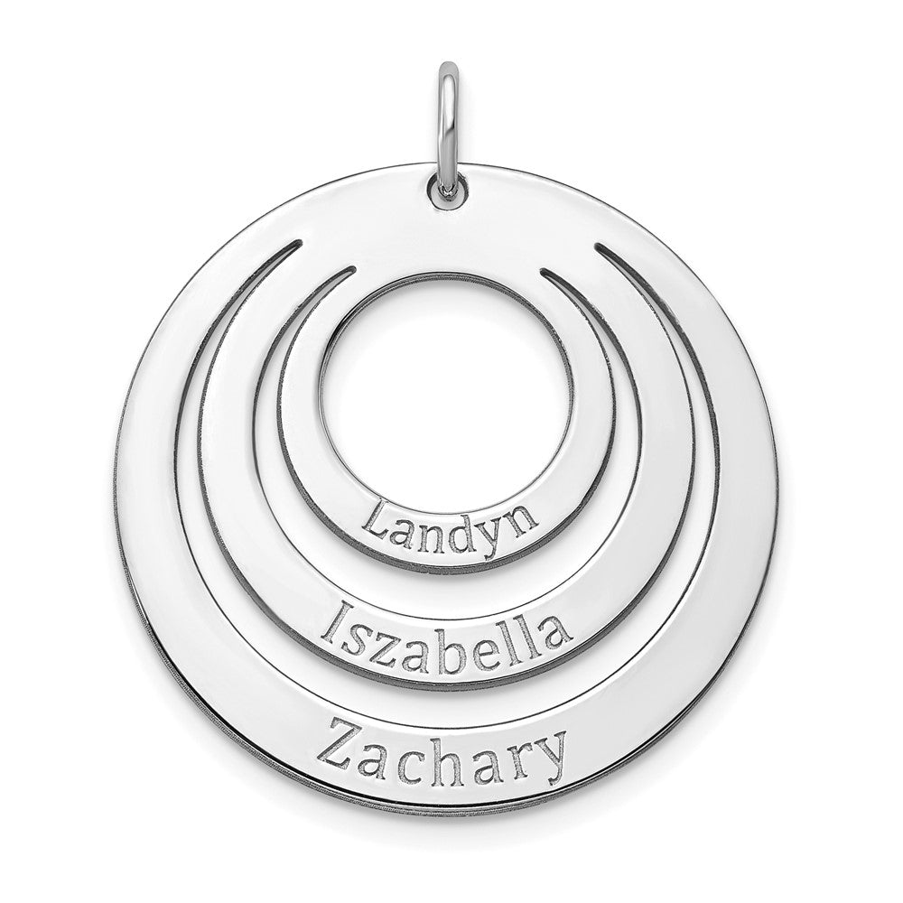 3 Name Circle in Circle Charm