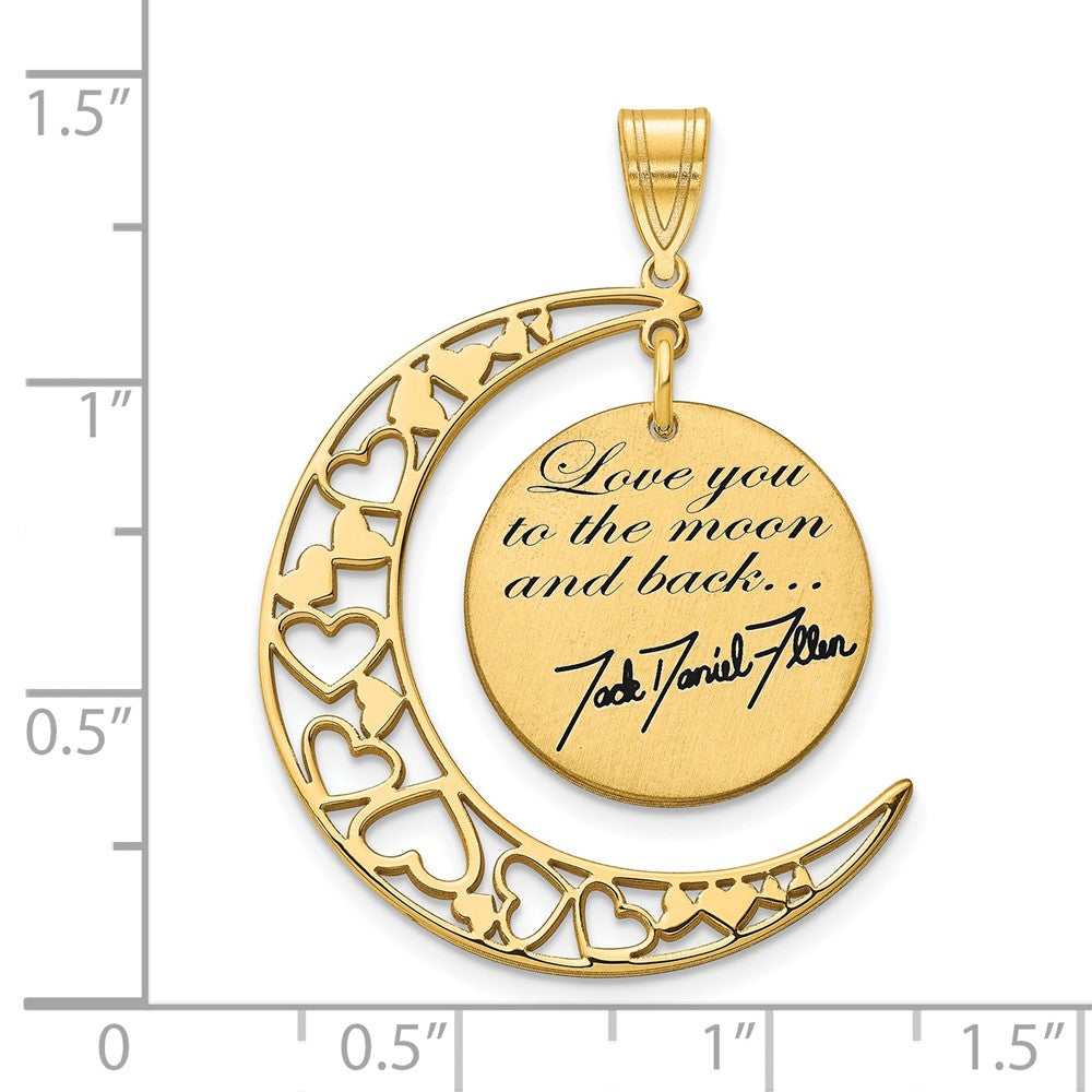 "Love You To The Moon And Back" Signature Moon Charm