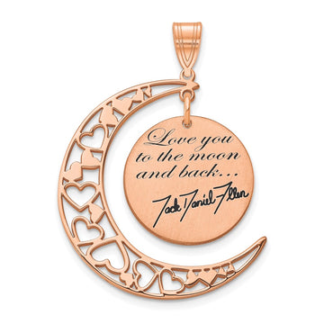 "Love You To The Moon And Back" Signature Moon Charm