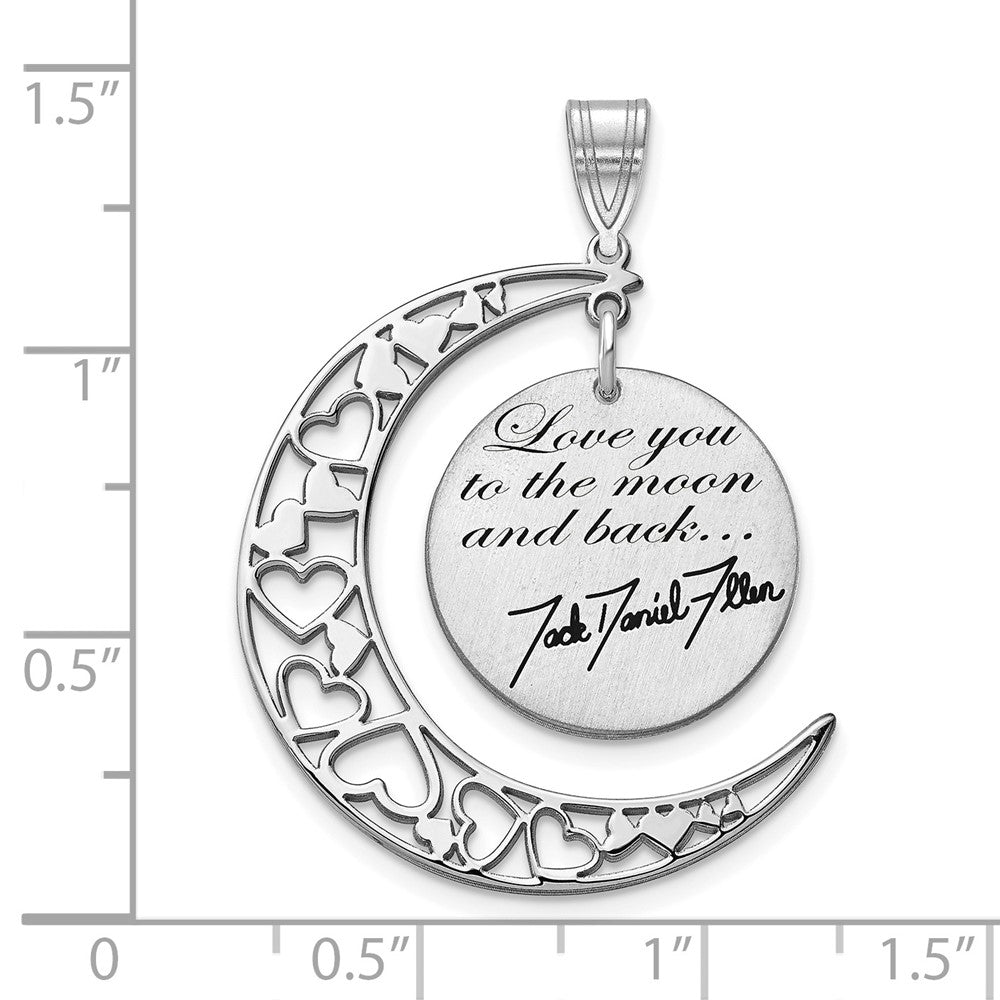 "Love You To The Moon And Back" Signature Moon Charm