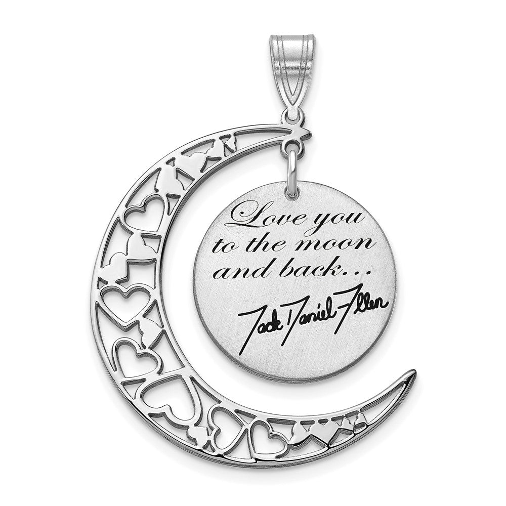 "Love You To The Moon And Back" Signature Moon Charm
