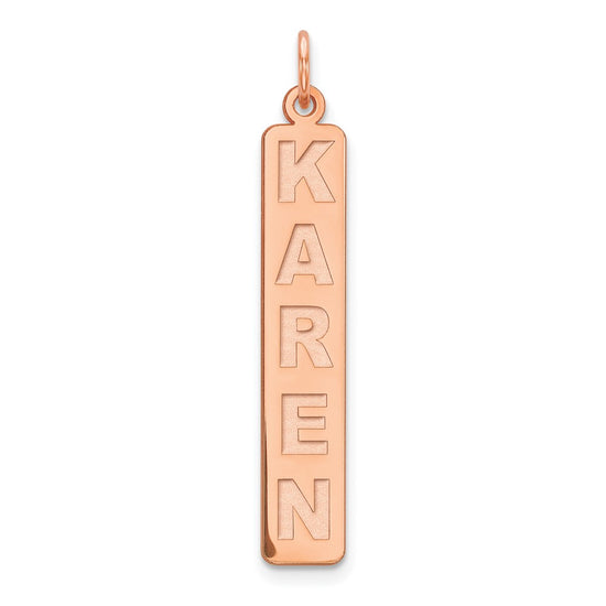 Personalized Vertical Block Letter Bar Charms