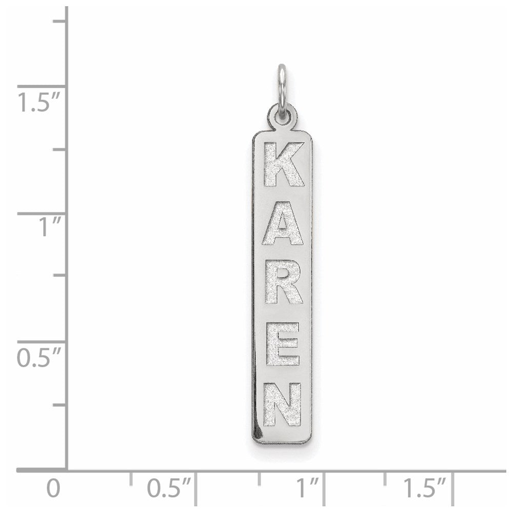 Personalized Vertical Block Letter Bar Charms