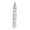 Personalized Vertical Block Letter Bar Charms