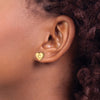 Initial Heart Post Earrings