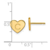 Initial Heart Post Earrings