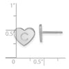 Initial Heart Post Earrings