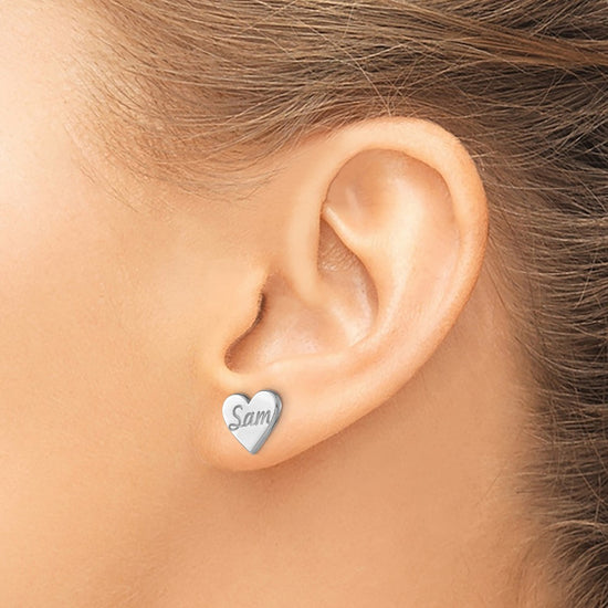 Enameled Heart Earring