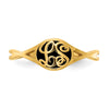 14k Yellow Gold Twisted Band with Epoxy Monogram Ring