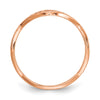14k Rose Gold Twisted Band with Epoxy Monogram Ring