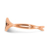 14k Rose Gold Twisted Band with Epoxy Monogram Ring