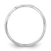 10k White Gold Twisted Band with Epoxy Monogram Ring