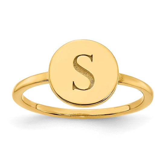 Initial Circle Signet Rings