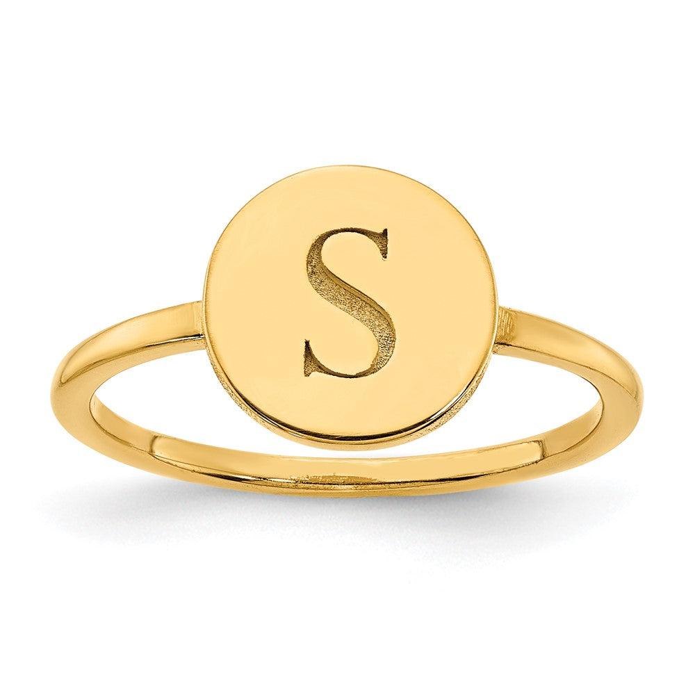 Initial Circle Signet Rings