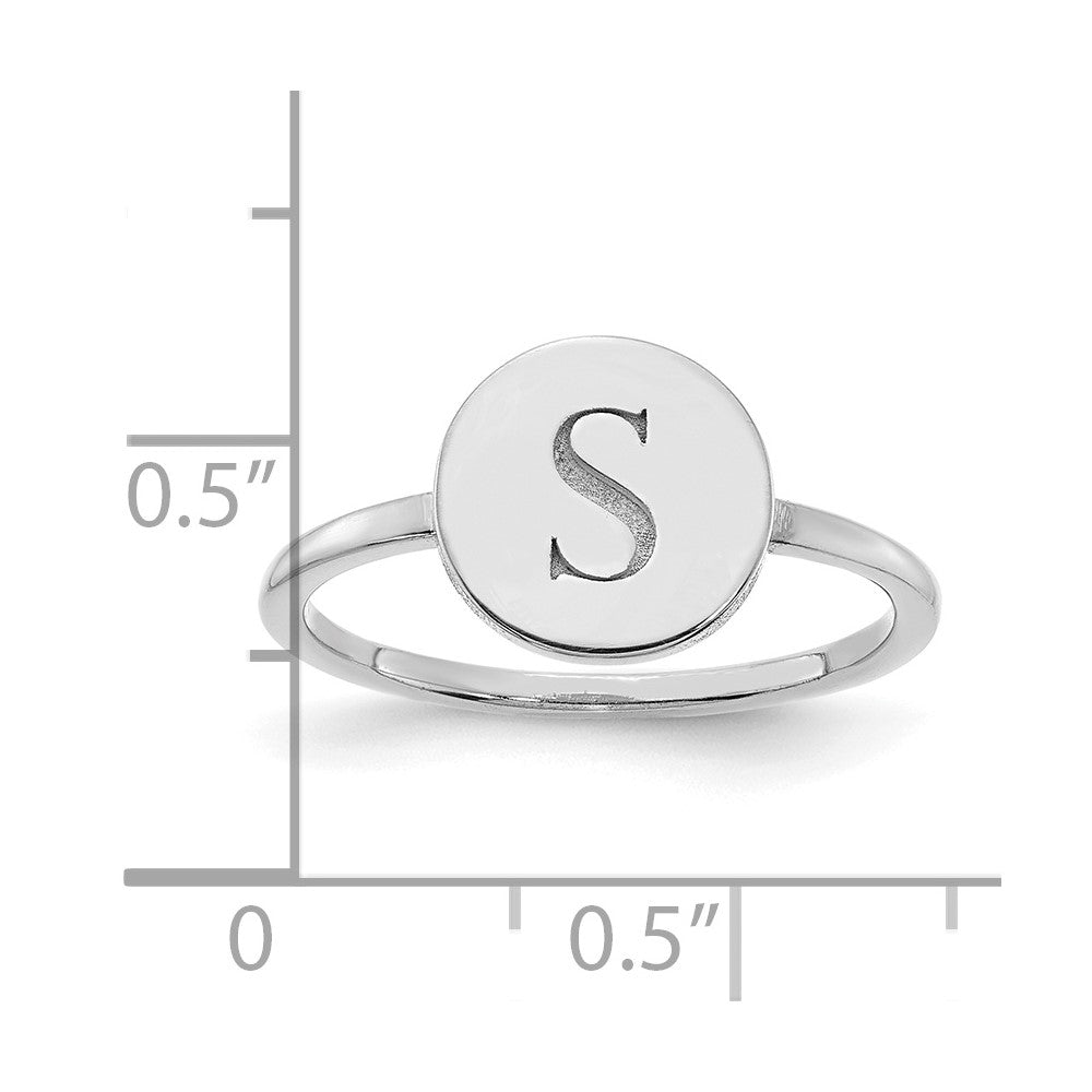 Initial Circle Signet Rings