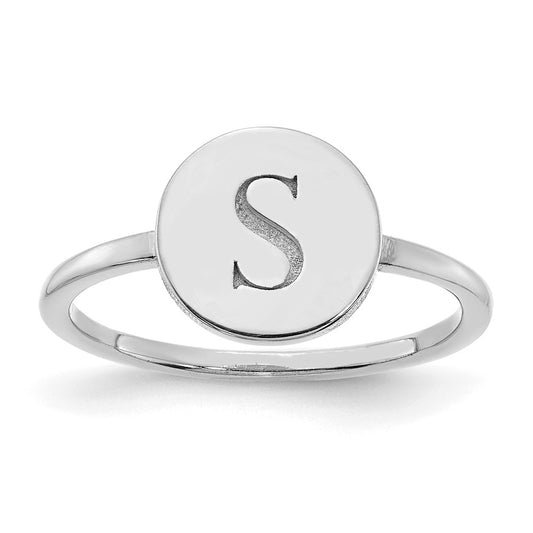 Initial Circle Signet Rings