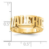 Casted High Polish Name Ring