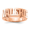 Casted High Polish Name Ring