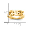 Casted High Polish Name Ring