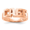 Casted High Polish Name Ring