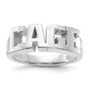 Casted High Polish Name Ring