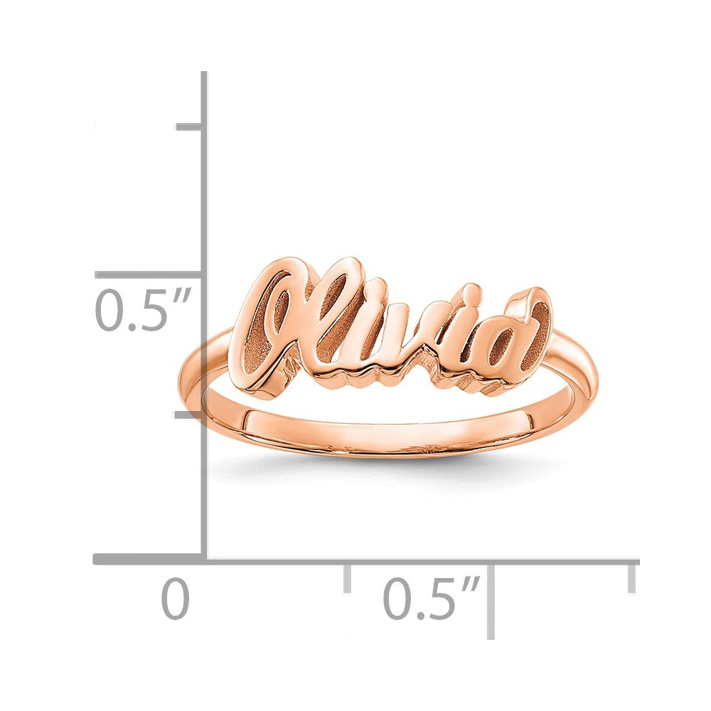 Casted High Polish Name Ring