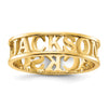 Casted High Polish Name Ring