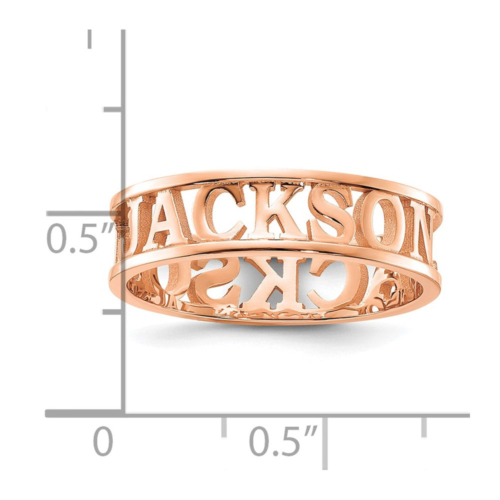 Casted High Polish Name Ring
