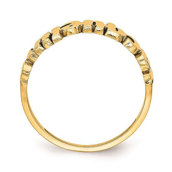 Laser Polished Name Ring