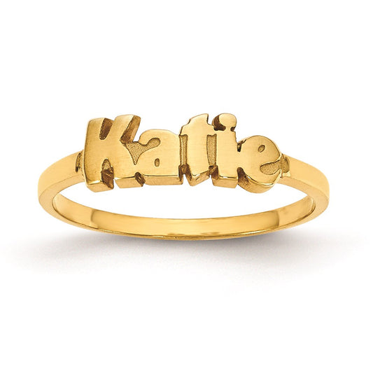 Laser Polished Name Ring