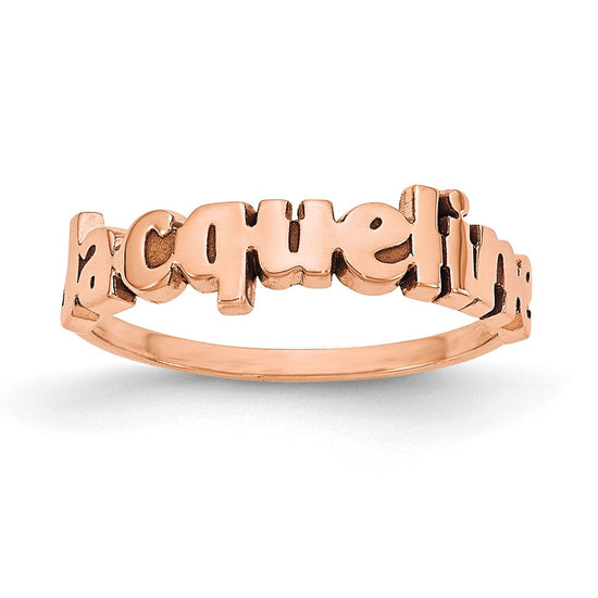 Laser Polished Name Ring