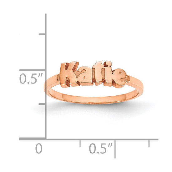 Laser Polished Name Ring
