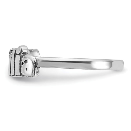 Laser Polished Name Ring