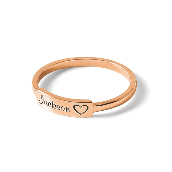 Casted Name Bar Ring