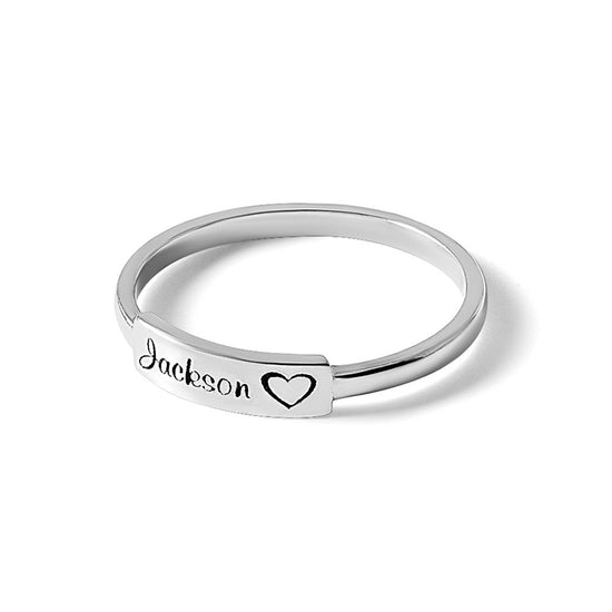 Casted Name Bar Ring